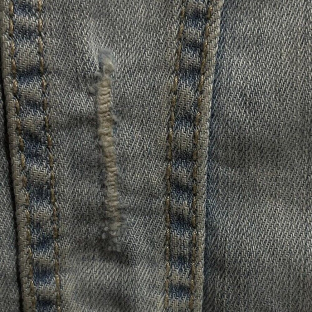 AEROPOSTALE Trucker Distressed Light Wash Denim Jacket size M - Picture 6 of 8